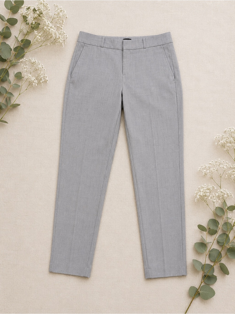 Banana Republic Avery Fit Gray Ankle Pants | 26” Inseam | Tailored Slim Workwear
